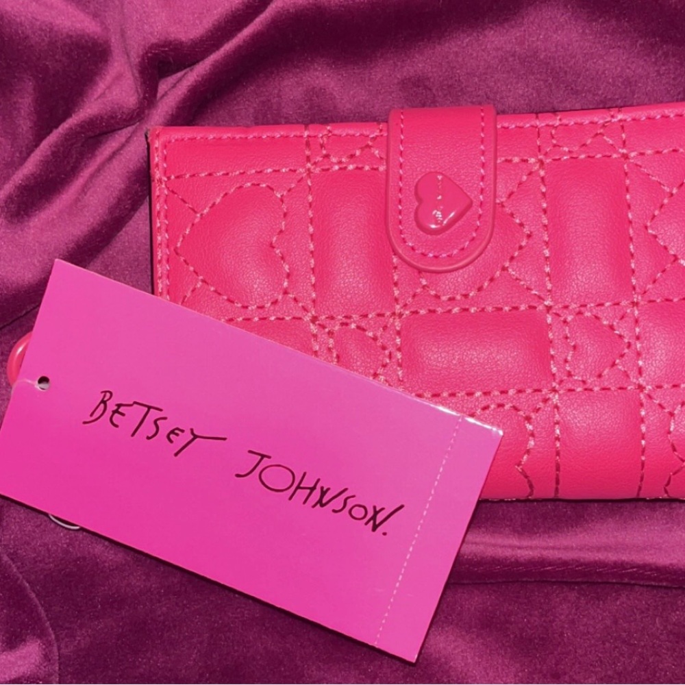 Betsey Johnson Pink Quilted Wallet
